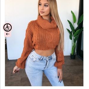Crop turtleneck. Sold out